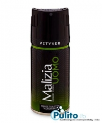 Malizia Deo Spray Uomo Vetyver, pánský tělový deodorant 150 ml