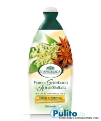 L´Angelica Officinalis Fiore di Sambuco e Anice Stellato, sprchový gel / pěna do koupele bezový květ / anýz 500 ml