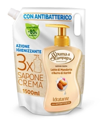 Spuma di Sciampagna Latte di Mandorla e Burro di Karité antibakteriální tekuté mýdlo 1,5 lt