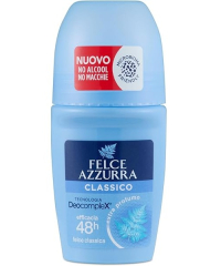 Felce Azzurra Deo Roll On Classico tělový deodorant pro muže i ženy, svěží pudrová vůně 50 ml.
