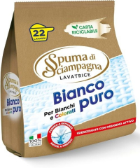 Spuma di Sciampagna Bianco Puro, univerzální prací prášek na bílé i barevné prádlo 990 g, 22 PD