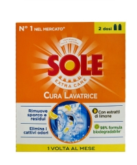 Sole Cura Lavatrice Freschezza al Limone, tekutý čistič pračky 2x250 ml