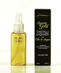 Keratin Complex Supreme Gold Cristalli Liquidi, tekuté krystaly s arganovým olejem 50 ml.