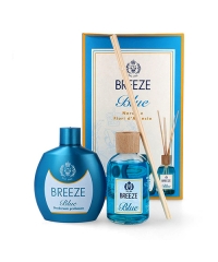 Breeze Blu dárková kazeta bytový difuzér 100 ml + deodorant squizz 100 ml.