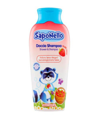 SapoNello Frutti Rossi dětský sprchový gel a šampon 2v1 s vůní červeného ovoce 250 ml