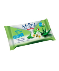 Malizia Salviette Detergenti Igienizzanti Aloe e Té Verde vlhčené ubrousky 72 ks