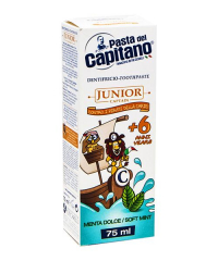 Pasta del Capitano Junior +6 Menta Dolce, dětská zubní pasta od 6 let 75 ml