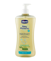 Chicco Baby Moments Bagno Delicato Avena e Glicerina, dětský koupelový gel / šampon 500 ml