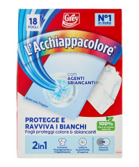 Grey L´Acchiappacolore Protegge e Ravviva i Bianchi, bělicí ubrousky do prádla 18 ks