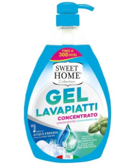 Sweet Home hustý přípravek na mytí nádobí s pumpičkou - šalvěj, soda bikarbona 1 l