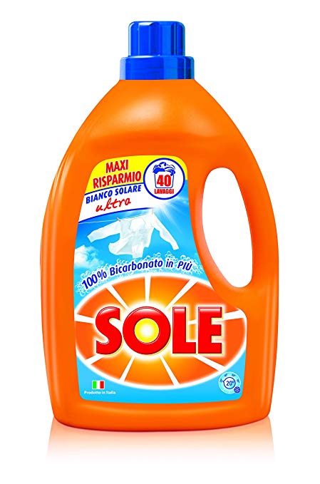Sole Bianco Solare Ultra, prací gel s bikarbonátem 2 l., 40 pracích dávek