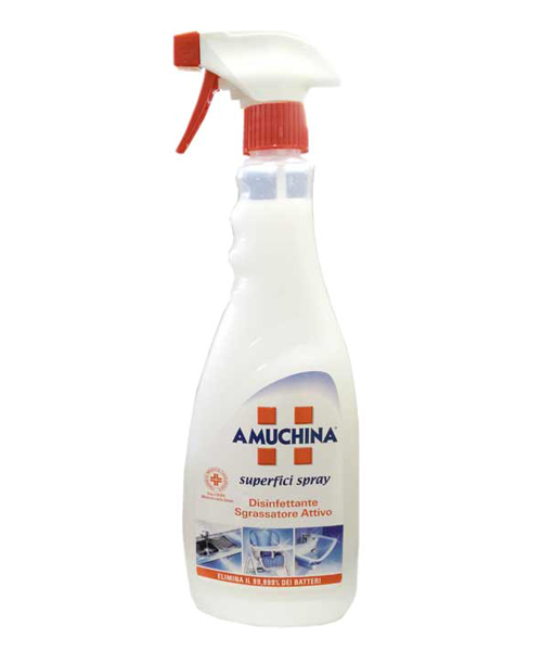 Amuchina Superfici Spray, náhradní náplň (bez rozprašovače!) dezinfekční čistící prostředek 750 ml.