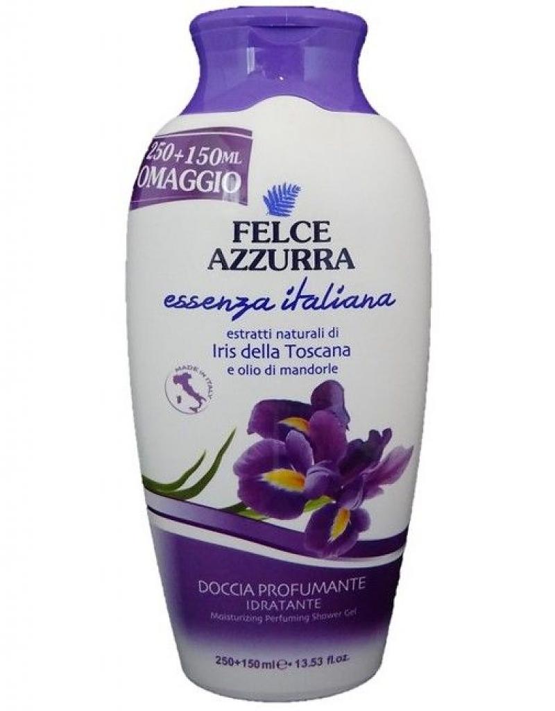 Felce Azzurra Doccia Idratante Iris della Toscana, hydratační sprchový gel s kosatcem z Toskánska a mandlovým olejem, 250 ml.