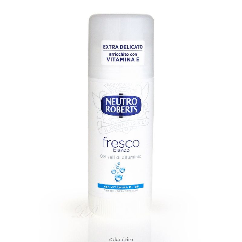 Neutro Roberts Deo Fresco Bianco, tuhý deodorant bez hliníkových solí 40 ml.