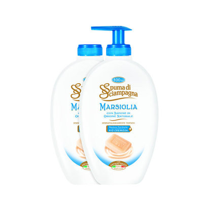 Spuma di Sciampagna Marsiglia tekuté mýdlo na ruce a obličej 400+400 ml.