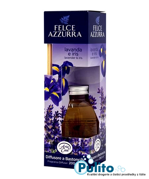 Felce Azzurra Diffusore a Bastoncini Lavanda e Iris bytový parfém s tyčinkami 200 ml.