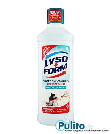 Lysoform Protezione Completa Disifettante Freschezza Alpina, dezinfekční přípravek a podlahy a všechny omyvatelné povrchy 900 ml.