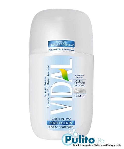 Vidal Intimo Protection con Antibatterico, intimní antibakteriální gel 250 ml.