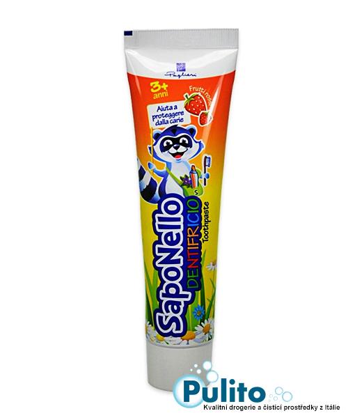 Saponello zubní pasta s fluorem příchuť červeného ovoce od 3 let 75 ml