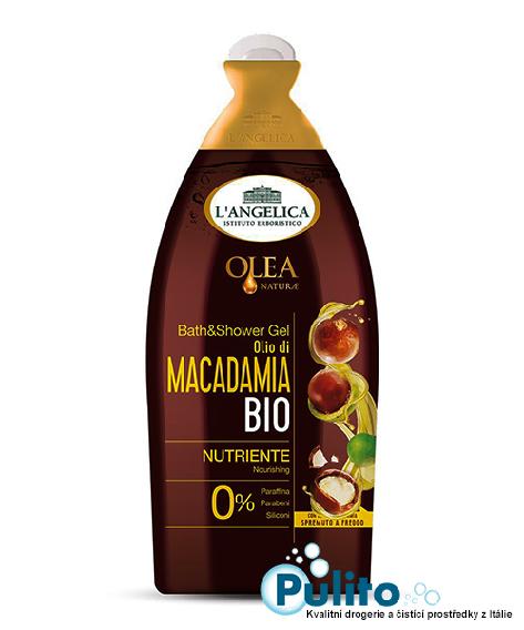 L´Angelica Olea Naturae Bio Nutriente Olio di Macadamia, sprchový gel / pěna do koupele 500 ml