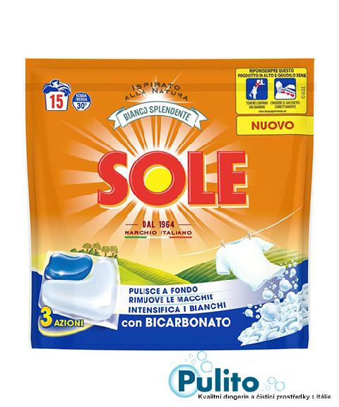 Sole Bianco Splendente con Bicarbonato, kapsle na praní 15 ks.