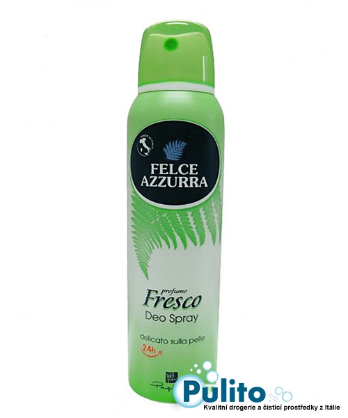 Felce Azzurra Deo Spray Fresco, tělový deodorant s obsahem pudru 150 ml.