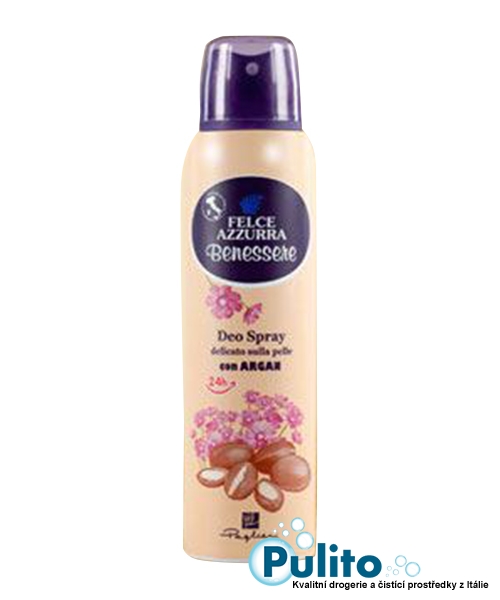 Felce Azzurra Benessere Deo Spray con Argan, tělový deodorant s Arganem 150 ml.