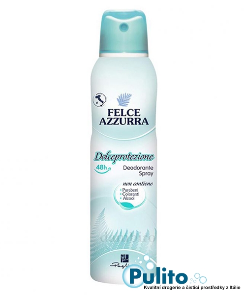 Felce Azzurra Deo Spray Dolceprotezione, tělový deodorant se 48 hodinou ochranou 150 ml.