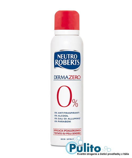 Derma Zero 0% Neutro Roberts, tělový deodorant bez hliníkových solí 150 ml.