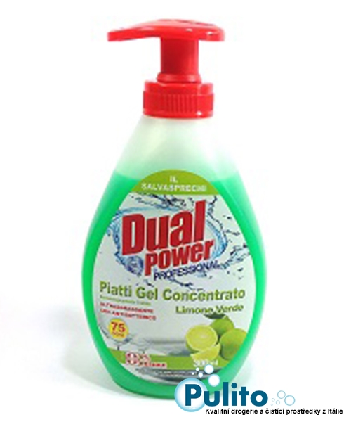 Dual Power Professional Piatti gel Limone Verde, extra hustý profesionální jar koncentrát, 300 ml.