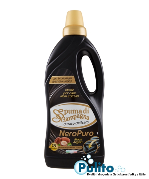 Spuma di Sciampagna Nero Puro Black Argan, prací gel na tmavé oděvy s Arganem 1 l., 16 pracích dávek