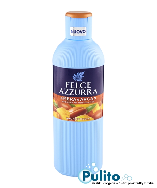 Felce Azzurra Ambra e Argan sprchový gel/koupelová pěna 650 ml