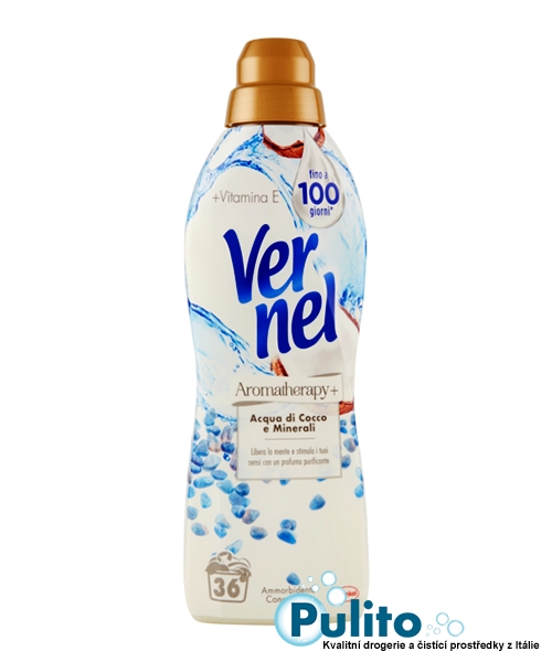 Vernel Aromatherapy + Aqua di Cocco e Minerali, aviváž koncentrát s kokosovou vodou a minerály 900 ml.