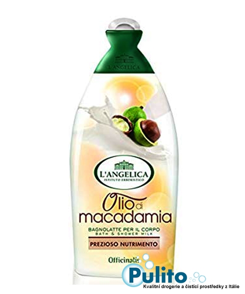 L´Angelica Officinalis Olio di Macadamia, sprchový gel/koupelová pěna s makadamovým olejem 500 ml.
