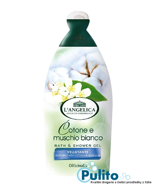 L´Angelica Officinalis Cotone e Muschio Bianco sprchový gel/koupelová pěna bavlna / bílé pižmo 450 ml