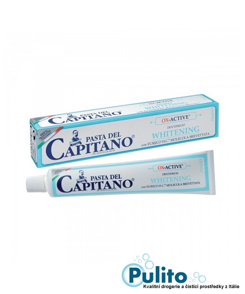 Pasta del Capitano Whitening OX-ACTIVE, bělící zubní pasta 75 ml.