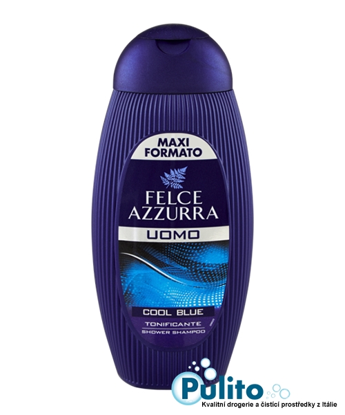 Felce Azzurra Uomo Cool Blue Doccia Shampoo, pánský sprchový šampón 400 ml.