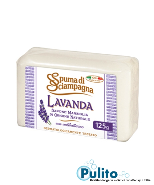 Spuma di Sciampagna Marsiglia Lavanda toaletní mýdlo 125 g.