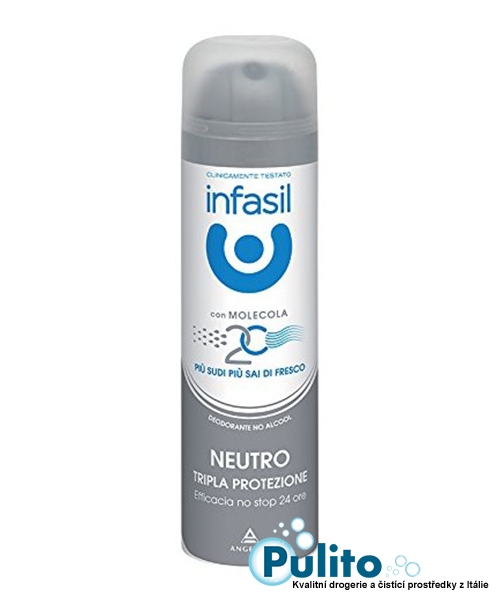 Infasil Deo Spray Neutro Tripla Protezione, tělový deodorant 150 ml.