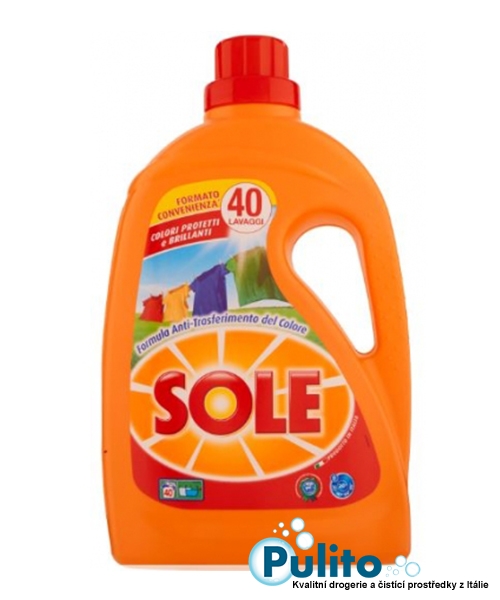 Sole Proteggi Colore con Olio di Argan, prací gel na barevné prádlo s arganovým olejem 2 l., 40 pracích dávek