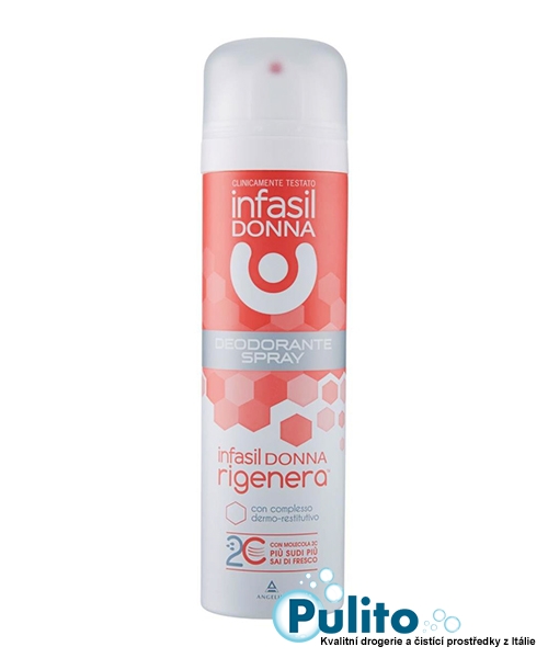 Infasil Deodorante Spray Donna Rigenera, dámský tělový deodorant 150 ml.