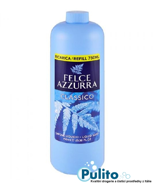 Felce Azzurra Sapone Liquido Classico, tekuté mýdlo 750 ml. - náplň