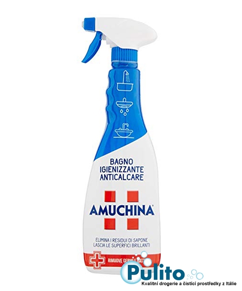 Amuchina Bagno Igienizzante Anticalcare, dezinfekční přípravek na rez a vodní kámen 750 ml.
