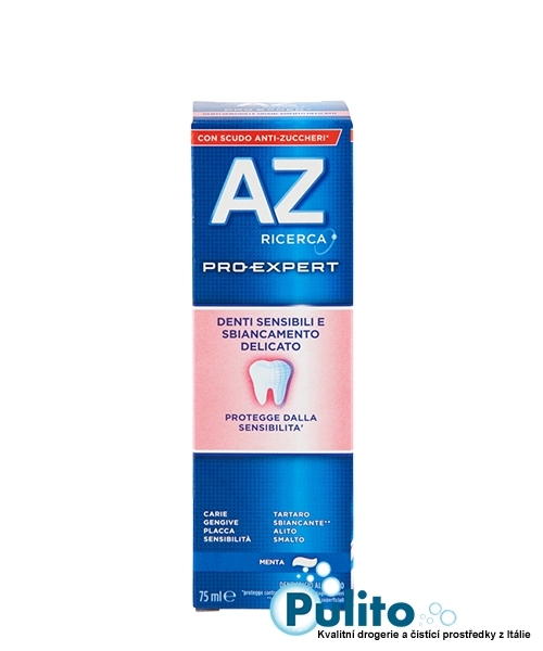 AZ Pro-Expert Denti Sensibili e Sbiancamento Delicato, zubní pasta pro citlivé zuby a šetrné bělení 75 ml.