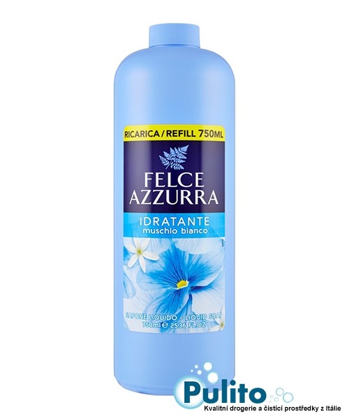 Felce Azzurra Muschio Bianco tekuté mýdlo na obličej a ruce 750 ml.