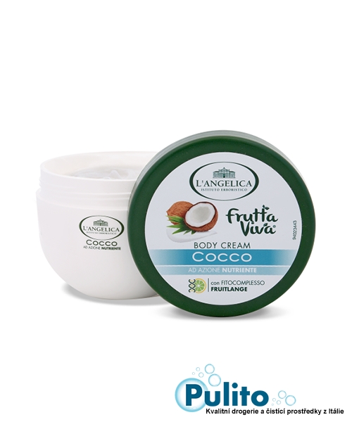 L´Angelica Frutta Viva Cocco, vyživující tělový krém s kokosovým olejem 300 ml.