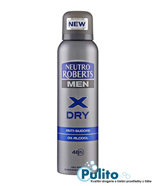 Neutro Roberts Men Deo Spray X Dry, pánský deodorant 150 ml.