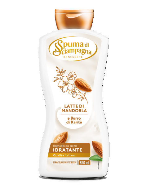 Spuma di Sciampagna Latte di Mandorla e Burro di Karité sprchový krém/koupelová pěna 650 ml