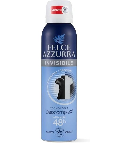 Felce Azzurra Invisible tělový deodorant ve spreji proti bílým i žlutým skvrnám 150 ml