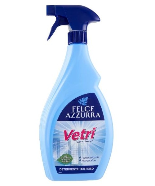 Felce Azzurra Casa Vetri, prostředek na okna a lesklé povrchy s klasickou vůní 750 ml Felce Azzurra Casa Vetri, prostředek na okna a lesklé povrchy s klasickou vůní 750 ml